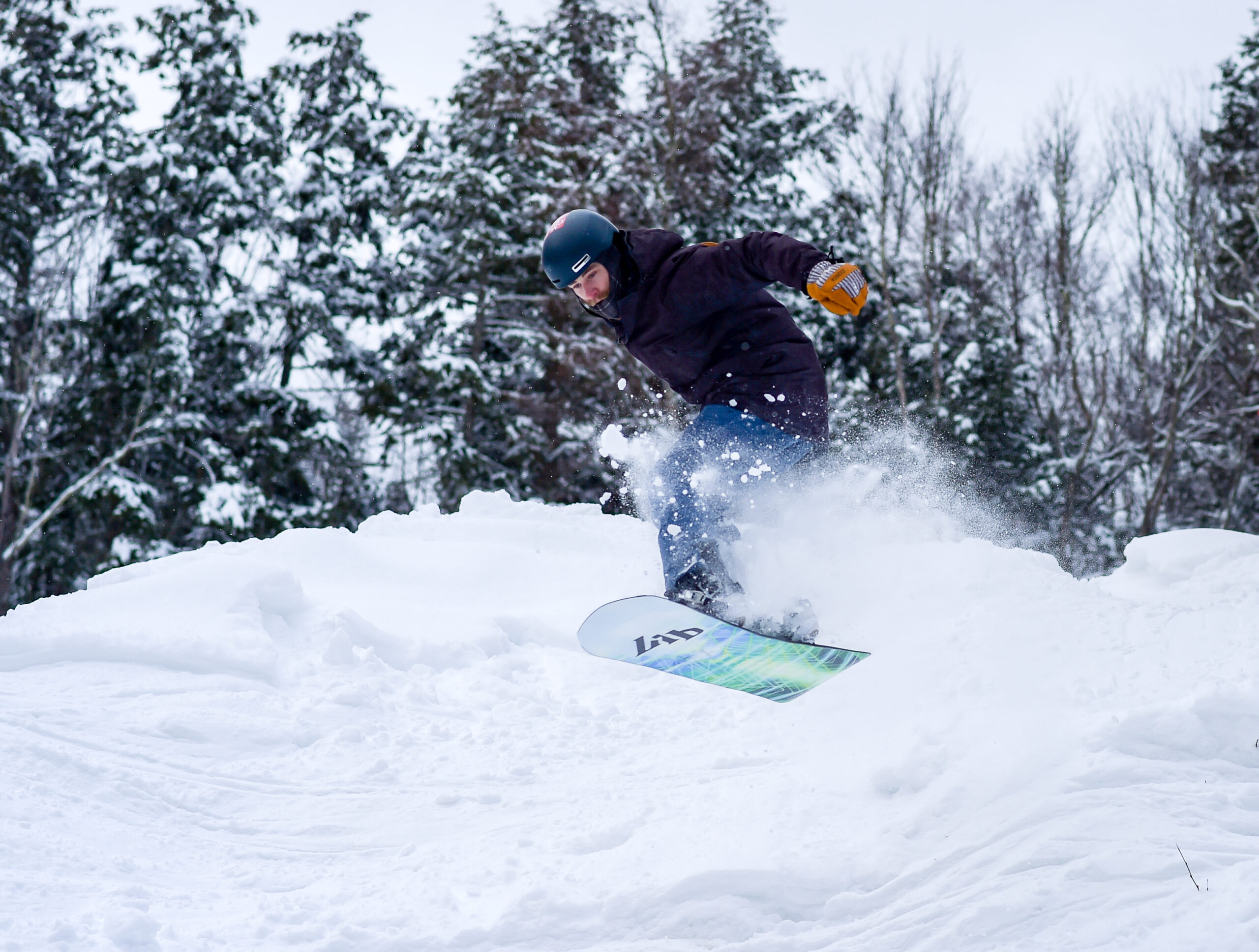 Season pass skier at Granite Gorge